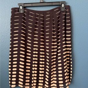 INC International Concepts Brown and Cream Skirt